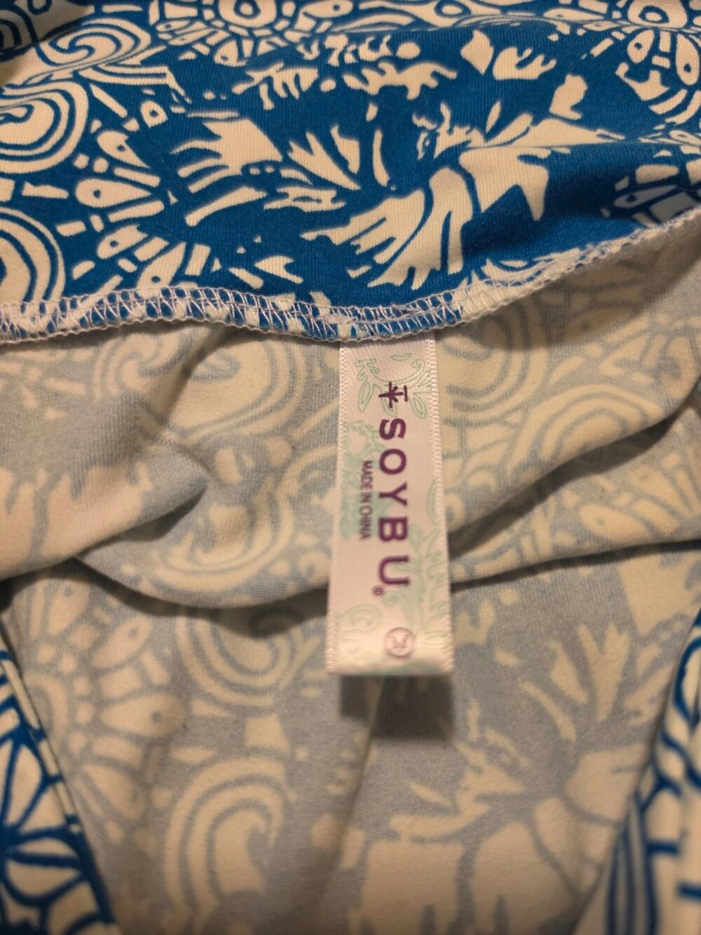 Soybu Blue & White Floral skirt, Medium - Picture 3 of 3